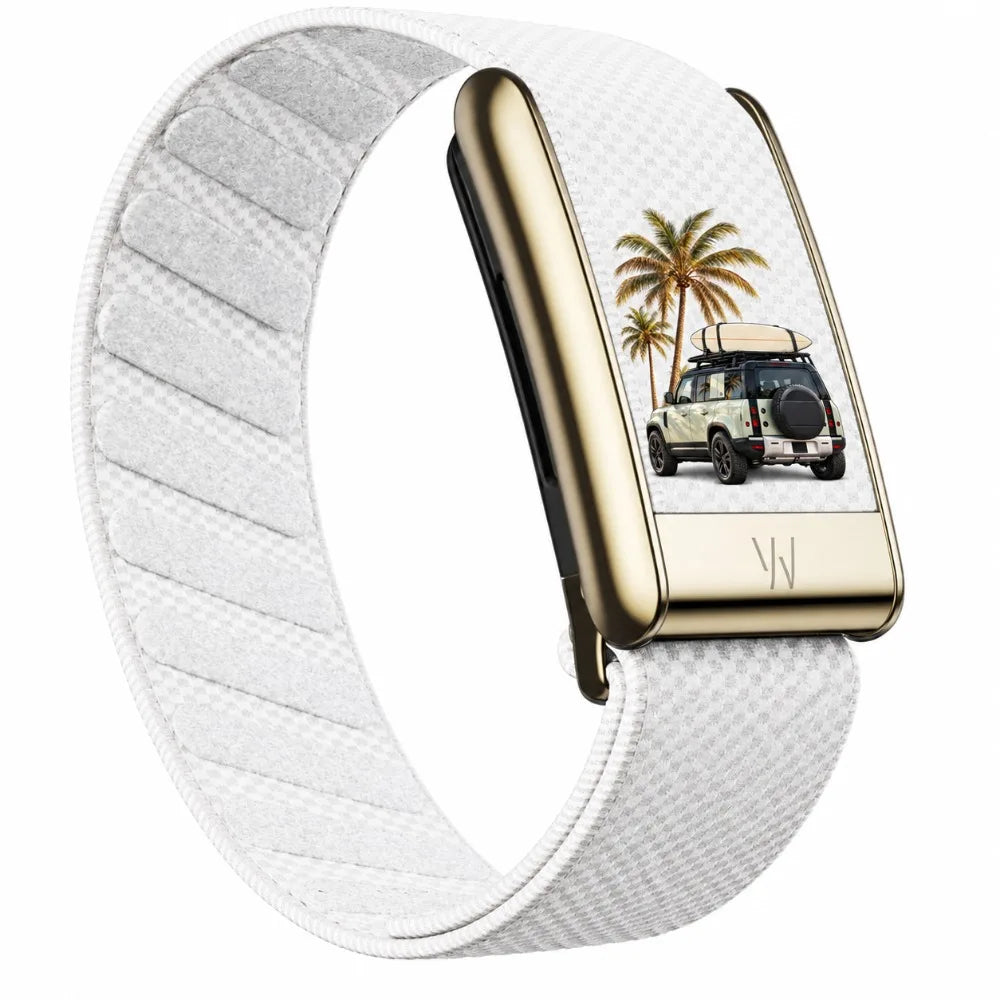 WHOOP 5.0 MG Compatible Jeep Graphic Nylon Sport Band Metal U Frame Buckle Breathable Fitness Replacement Strap