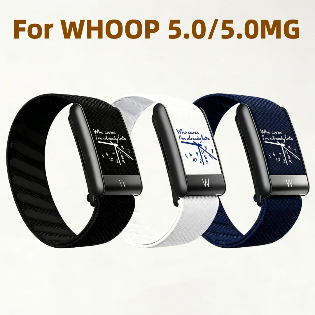 Clock-Pattern Magnetic Nylon Strap & Frame Kit for WHOOP 5.0 / MG