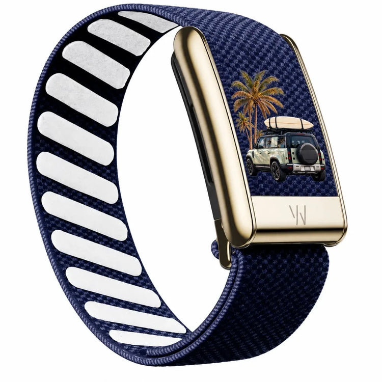 WHOOP 5.0 MG Compatible Jeep Graphic Nylon Sport Band Metal U Frame Buckle Breathable Fitness Replacement Strap