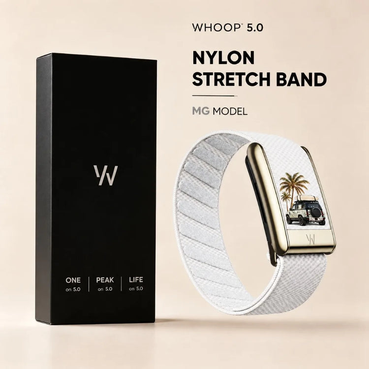 WHOOP 5.0 MG Compatible Jeep Graphic Nylon Sport Band Metal U Frame Buckle Breathable Fitness Replacement Strap